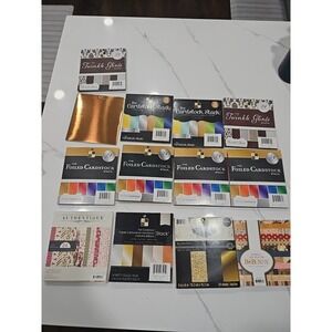Bo Bunny, DCWV Collection 6x6 Paper pages Scrapbook Card Craft LOT OF 13 READ